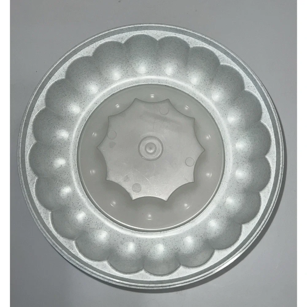 Vintage Tupperware Jello Mold‎ 1201-3 1202-6 Blue Speckle No Lid 2 Pieces 1970s